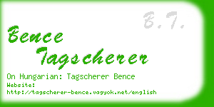 bence tagscherer business card